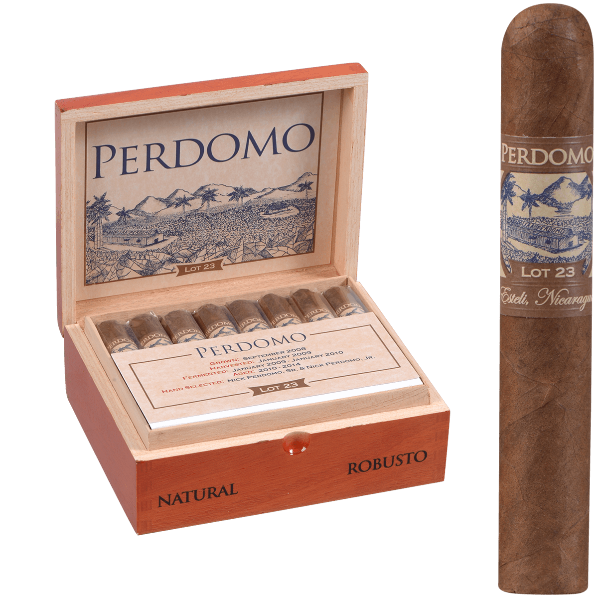 Perdomo Lot 23 Natural Robusto 24 Ct. Box 5.00X50