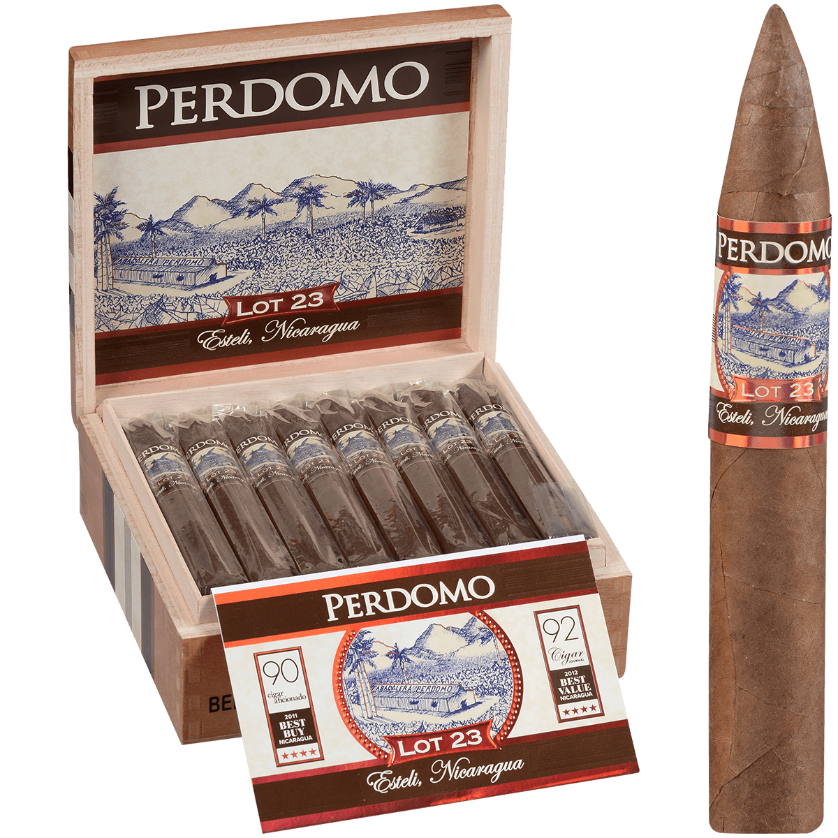 Perdomo Lot 23 Natural Belicoso 24 Ct. Box 6.00X54