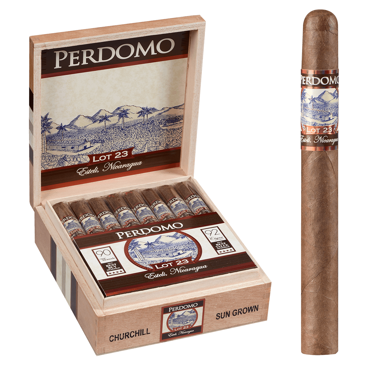 Perdomo Lot 23 Natural Churchill 24 Ct. Box 7.00X50