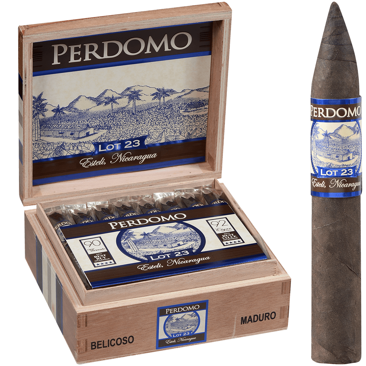 Perdomo Lot 23 Maduro Belicoso 24 Ct. Box 6.00X54