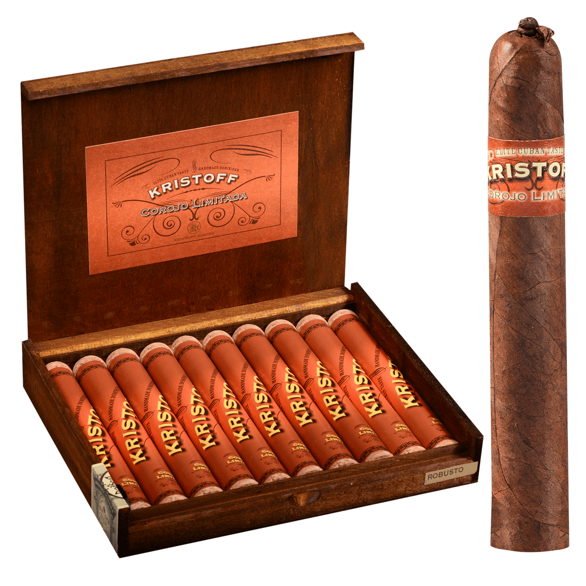 Kristoff Limitada Corojo Tubes Robusto 10 Ct. Box 5.5X 54