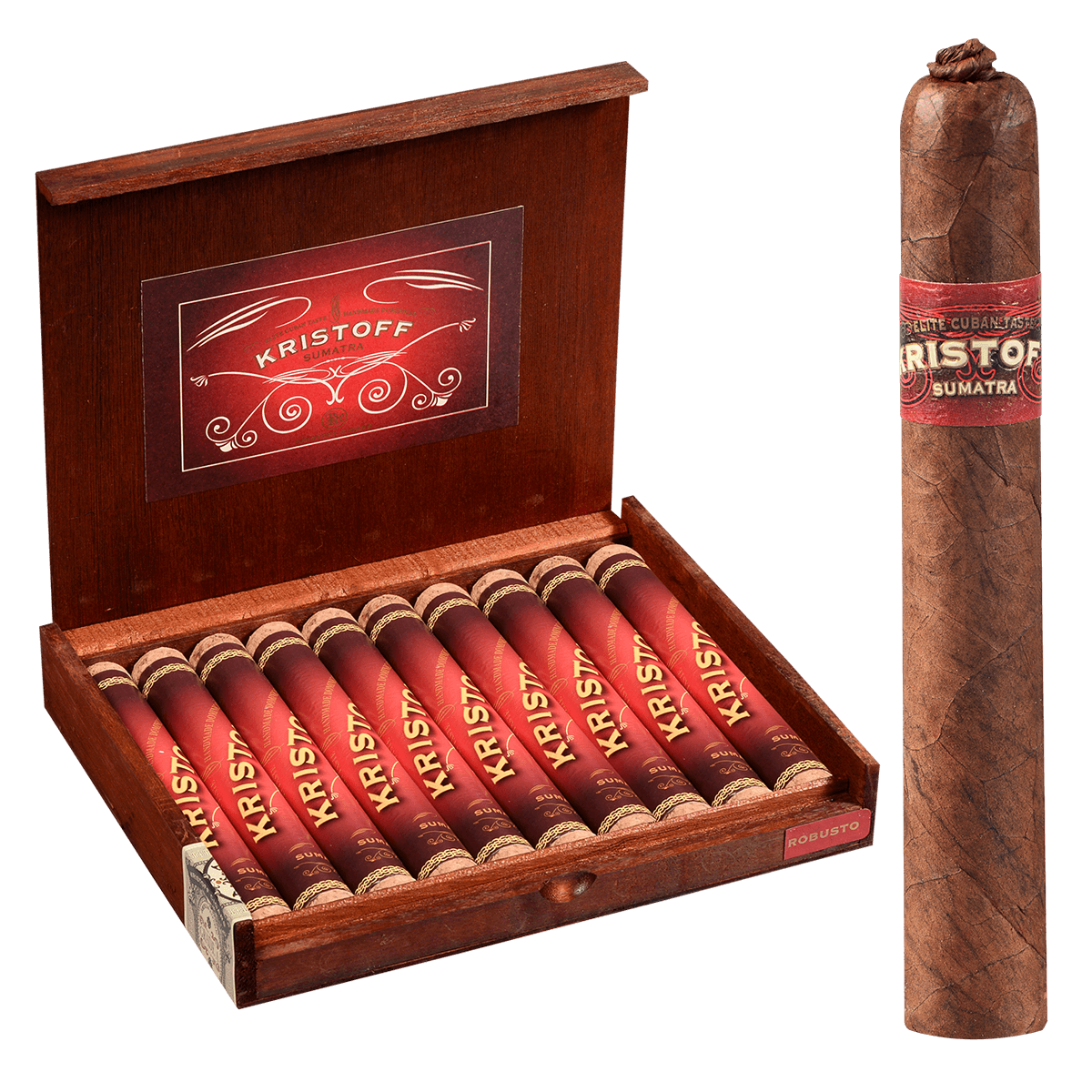 Kristoff Sumatra Tubes Robusto 10 Ct. Box 5.5 X 54