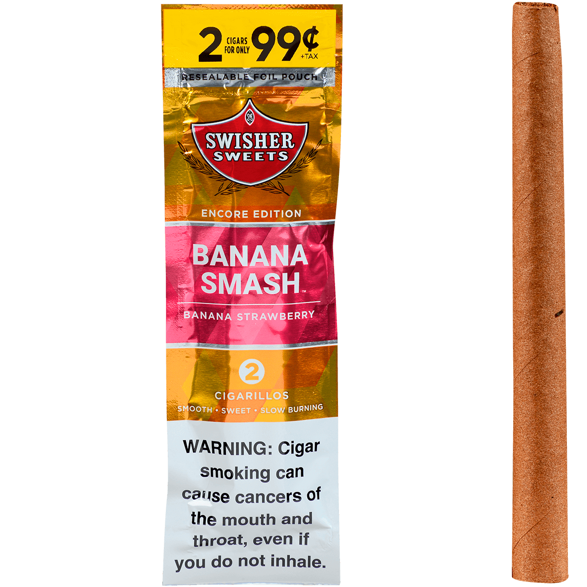 Swisher Sweets Cigarillos Banana Smash 60 Ct. 30/2 For ¢.99 Packs 4.00X30