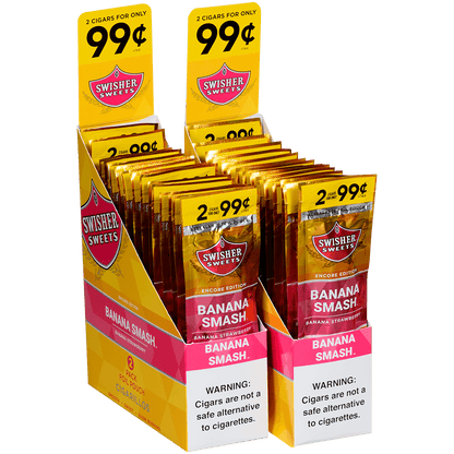 Swisher Sweets Cigarillos Banana Smash 60 Ct. 30/2 For ¢.99 Packs 4.00X30
