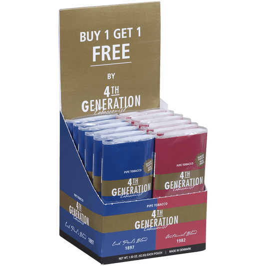 Pipe Tobacco 4Th Generation Bogo 1897 And 1982 1/12 Ct. Pouch Display 1.50 Oz.