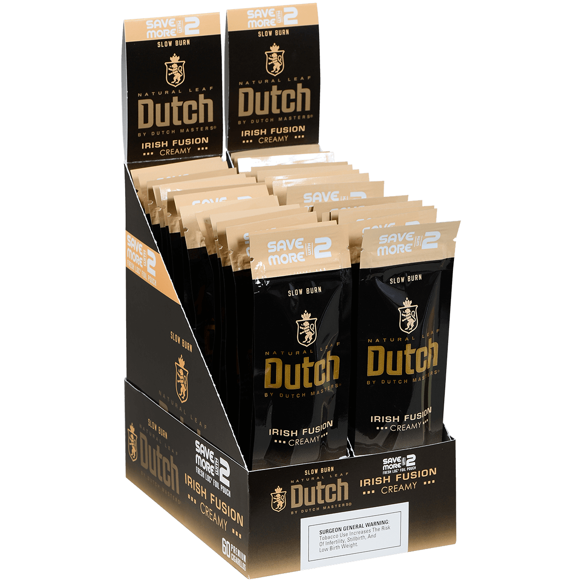 Dutch By Dutch Masters Cigarillos Irish Fusion Sv/2 60 Ct. 30/2 Packs 5.63X42
