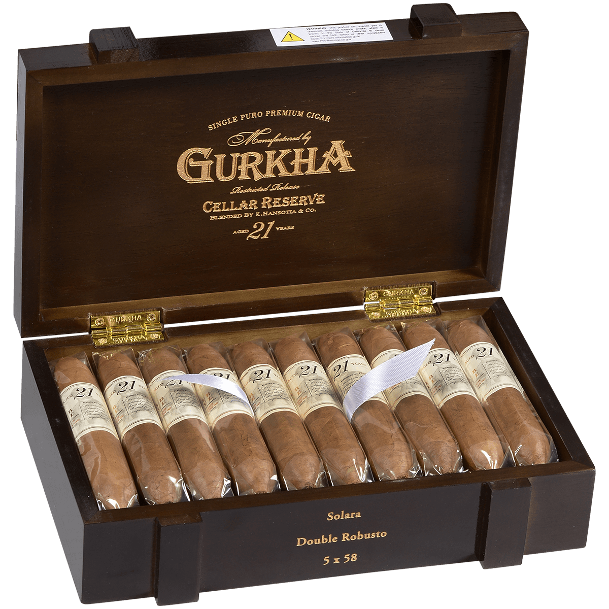 Gurkha Cellar Reserve 21 Year Solara-Dbl Robusto 20 Ct. Box 5.00X58