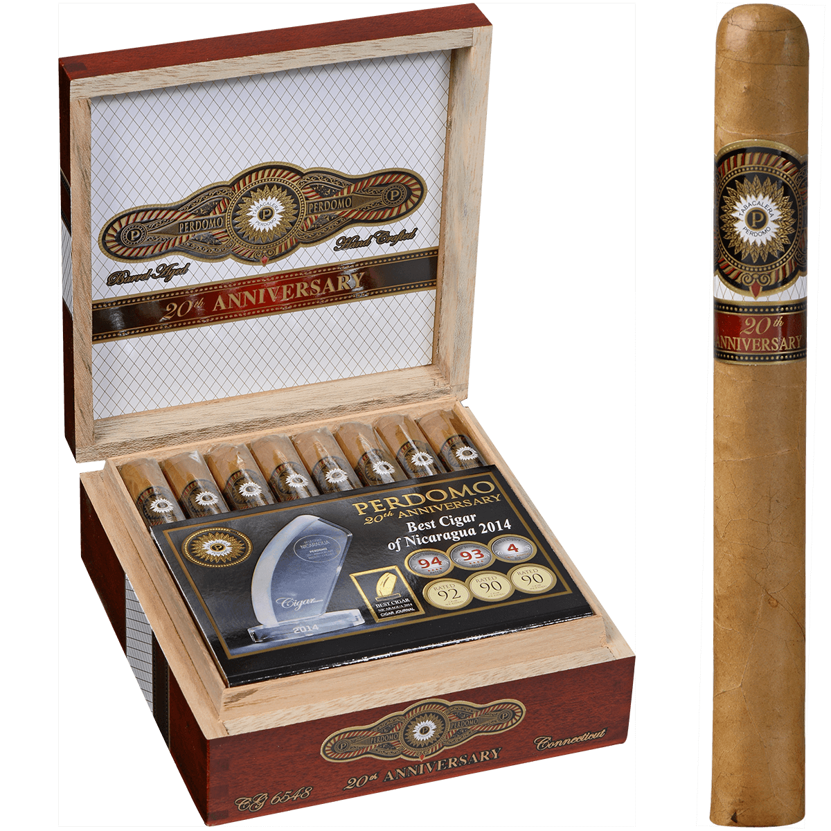 Perdomo 20Th Anniversary Connecticut Corona Grande 24 Ct. Box 6.50X48