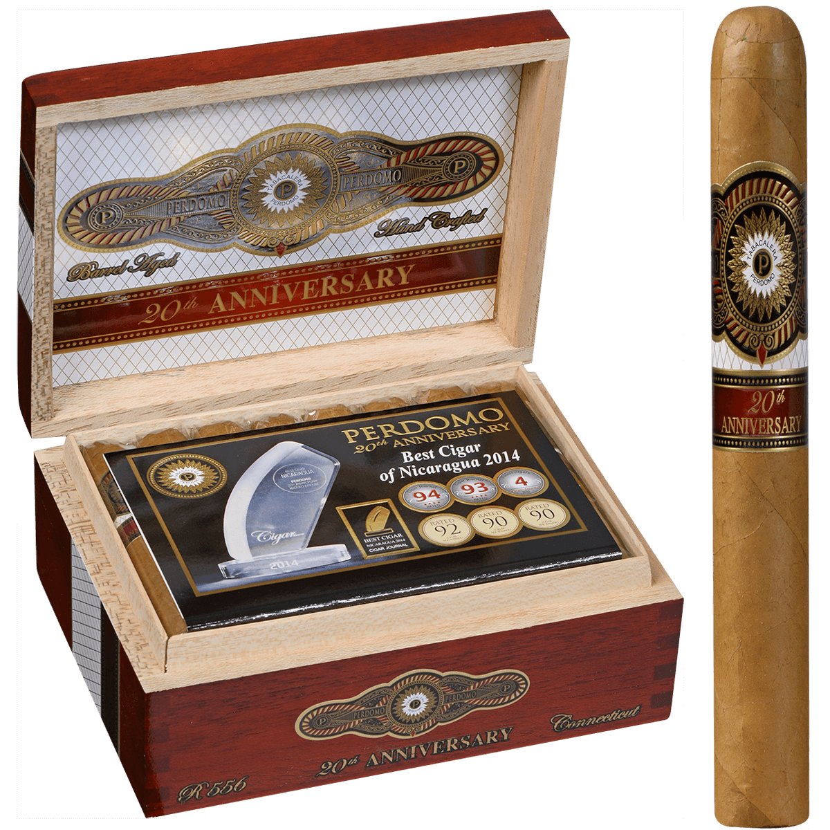 Perdomo 20Th Anniversary Connecticut Robusto 24 Ct. Box 5.00X56