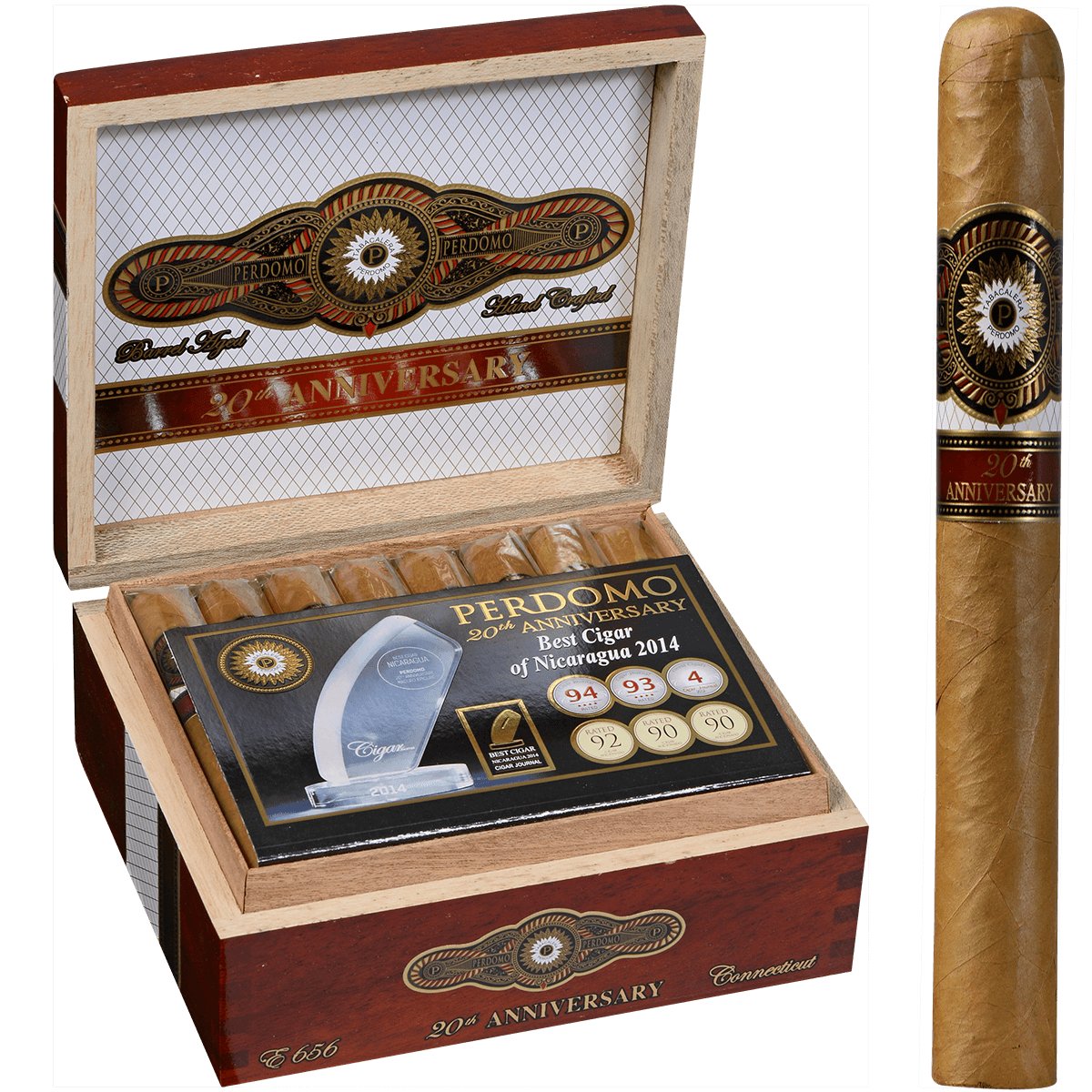 Perdomo 20Th Anniversary Connecticut Epicure 24 Ct. Box 6.00X56