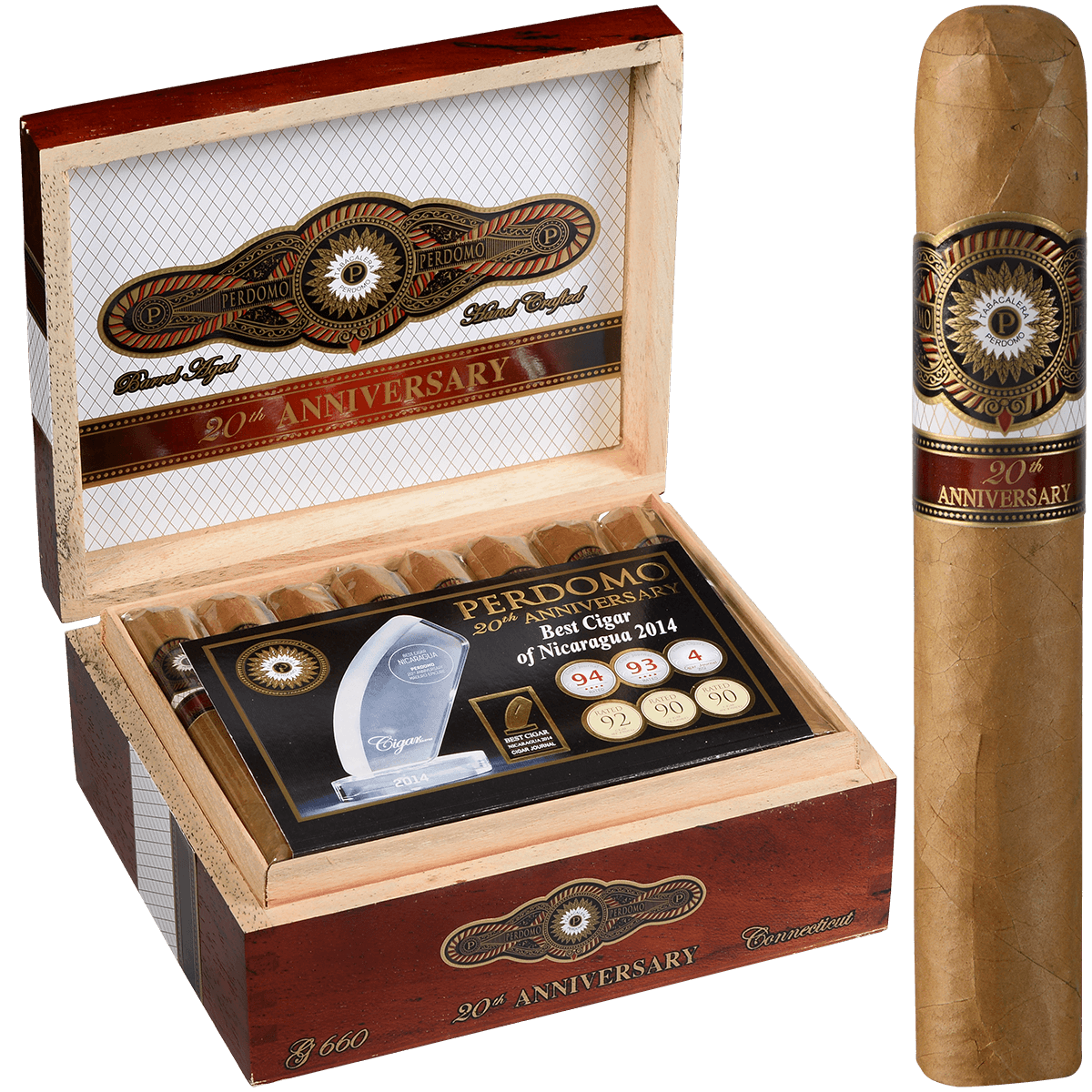 Perdomo 20Th Anniversary Connecticut Gordo 24 Ct. Box 6.00X60