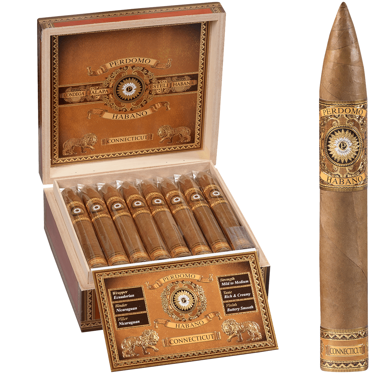 Perdomo Habano Bba Connecticut Torpedo 24 Ct. Box 6.50X54