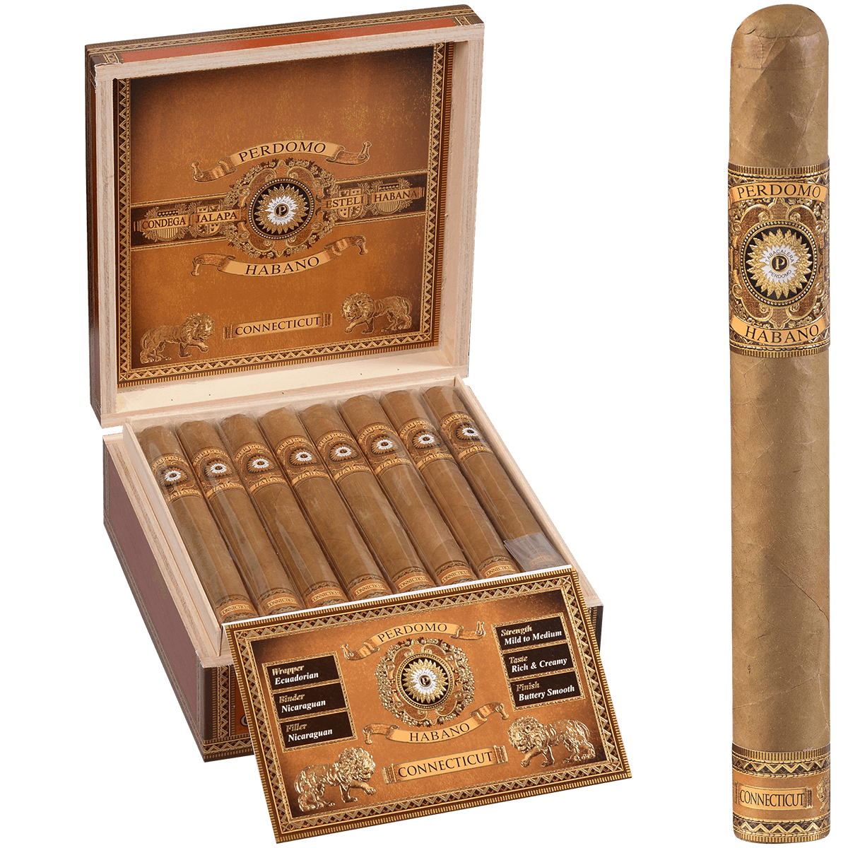 Perdomo Habano Bba Connecticut Churchill 24 Ct. Box 7.00X54