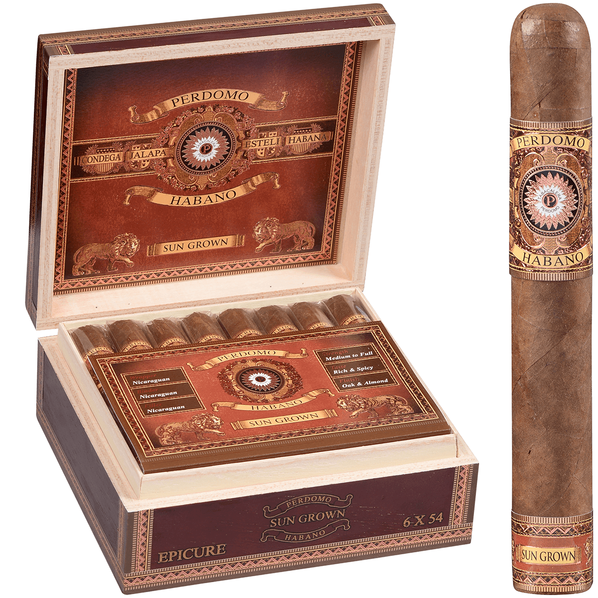 Perdomo Habano Bba Sun Grown Epicure 24 Ct. Box 6.00X54
