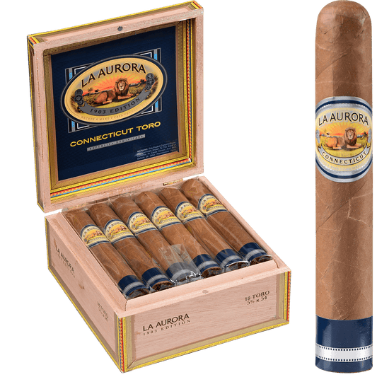 La Aurora Preferidos Sapphire Connecticut Toro 18 Ct. Box 5.50X54
