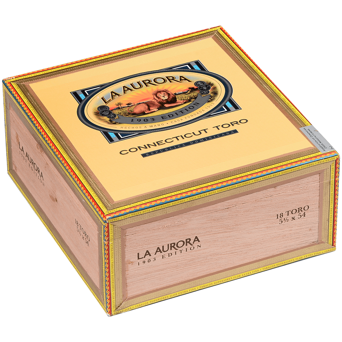 La Aurora Preferidos Sapphire Connecticut Toro 18 Ct. Box 5.50X54