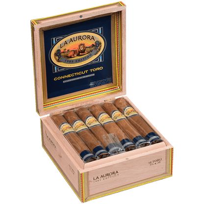 La Aurora Preferidos Sapphire Connecticut Toro 18 Ct. Box 5.50X54