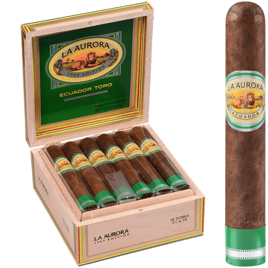 La Aurora Preferidos Emerald Sun Grown Ecuador Sumatra Toro 18 Ct. Box 5.50X54
