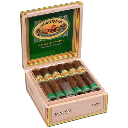 La Aurora Preferidos Emerald Sun Grown Ecuador Sumatra Toro 18 Ct. Box 5.50X54