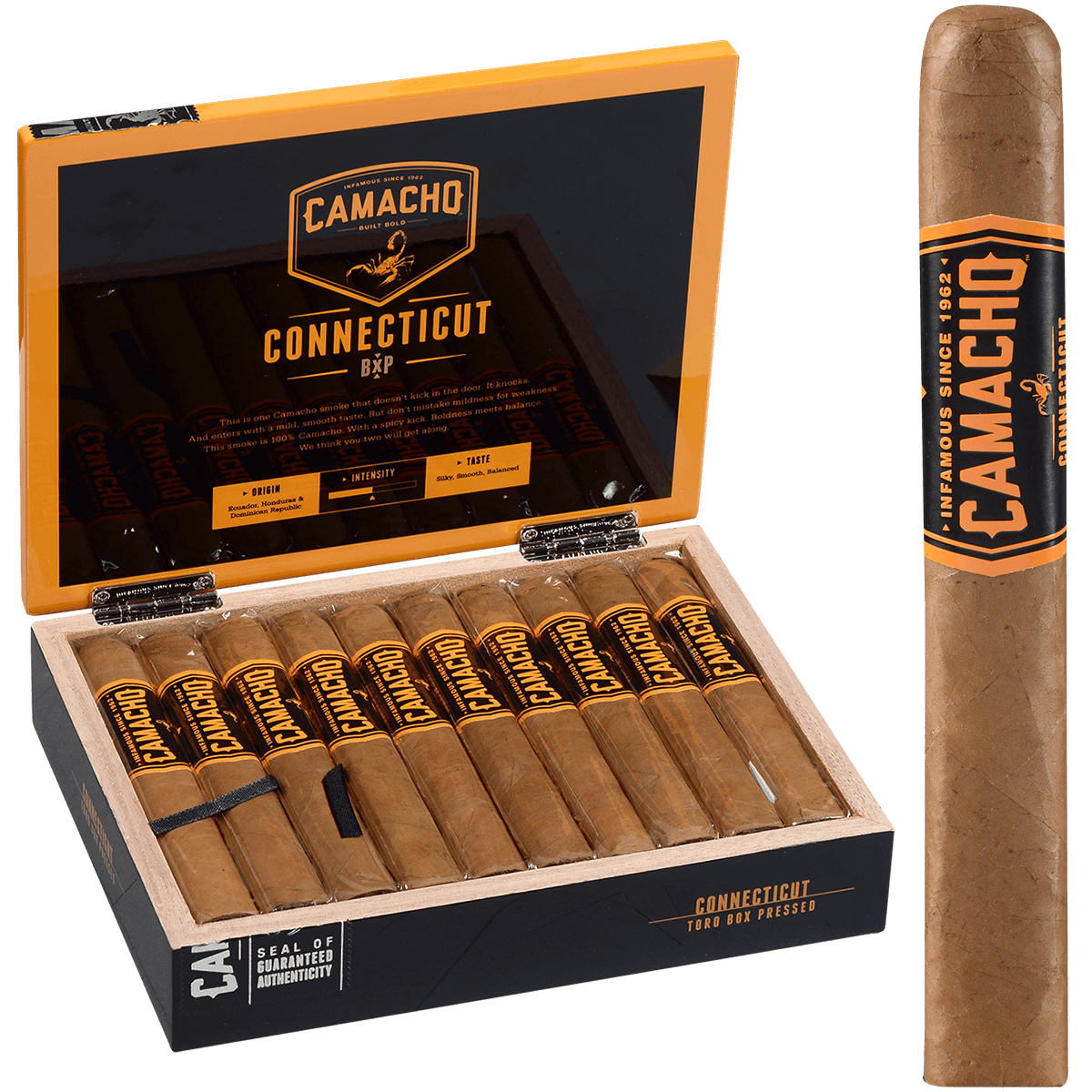 Camacho Connecticut Bxp Toro 20 Ct. Box 6.00X50