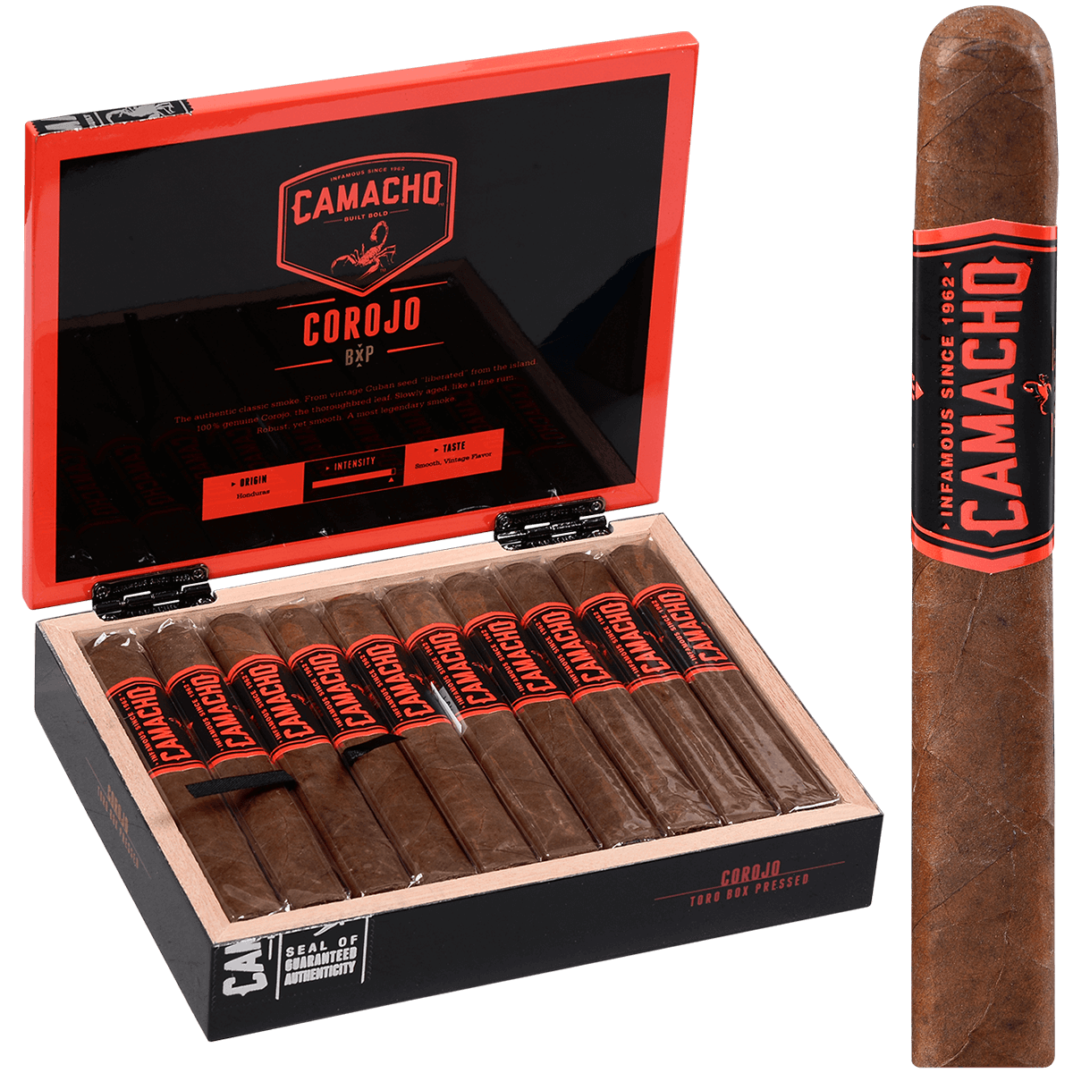 Camacho Corojo Bxp Toro 20 Ct. Box 6.00X50