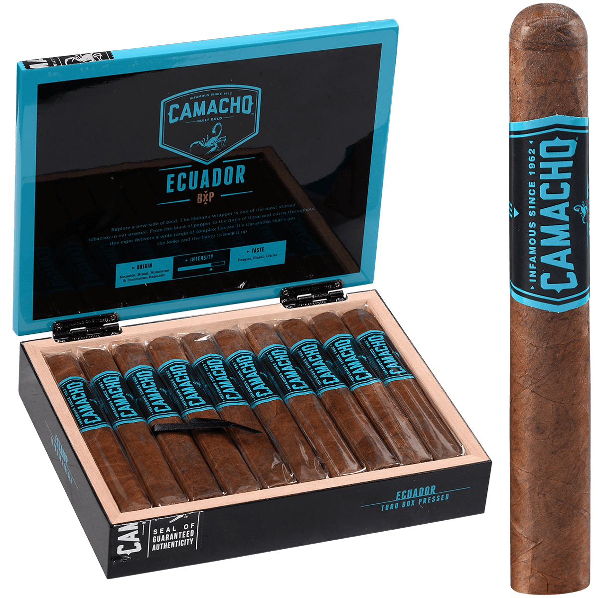 Camacho Ecuador Bxp Toro 20 Ct. Box 6.00X50