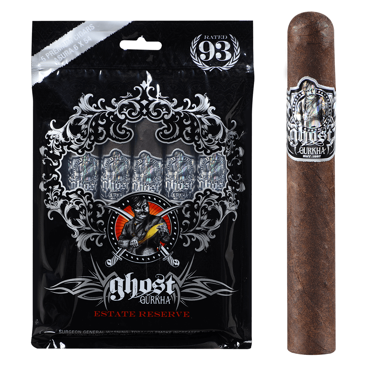 Gurkha Ghost Asura Toro Fresh-Lock 8/5 Packs 40 Ct. Box 6.00X54