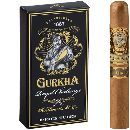 Gurkha Royal Challenge Natural Toro Tubo 3 Ct. Box 6.00X56