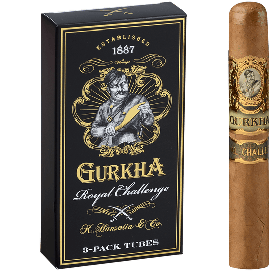 Gurkha Royal Challenge Natural Toro Tubo 3 Ct. Box 6.00X56