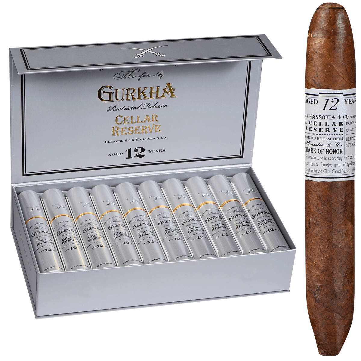 Gurkha Cellar Reserve Platinum Edition 12 Yr Tubo Hendonism 20 Ct. Box 6.00X58