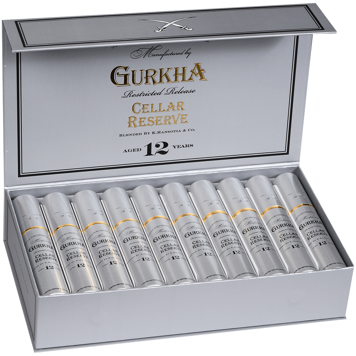 Gurkha Cellar Reserve Platinum Edition 12 Yr Tubo Hendonism 20 Ct. Box 6.00X58