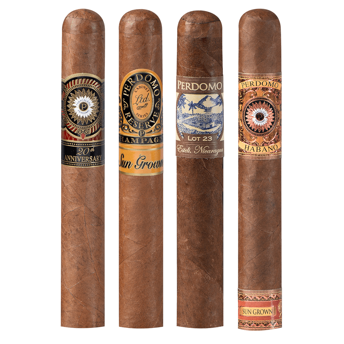 Perdomo Assorted Sungrown 20 Ct. (5/4) Fresh Pack 6.00X54