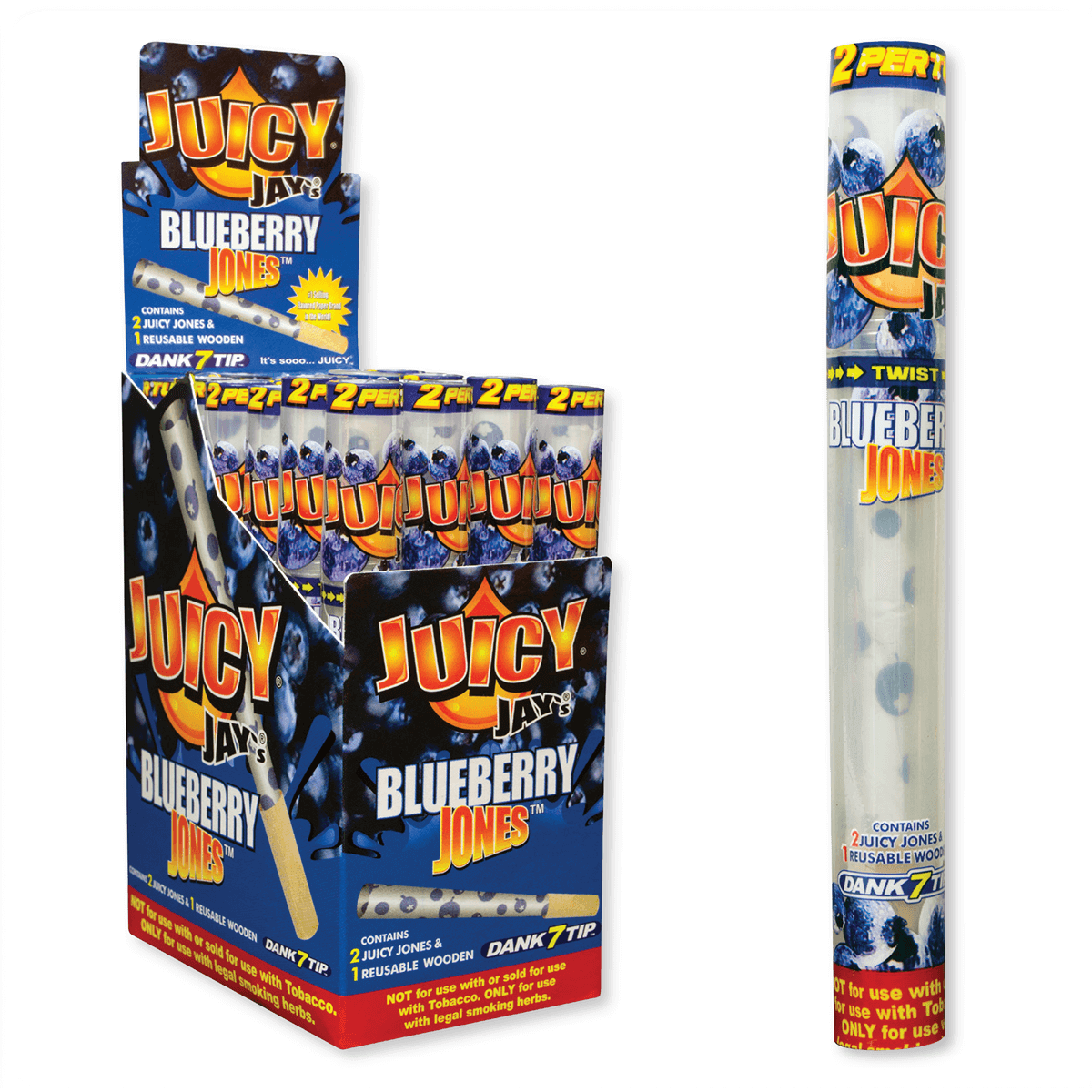 Papers Juicy Jays Jones Pre-Rolled Cone Blueberry 2Pk 24 Ct.Display