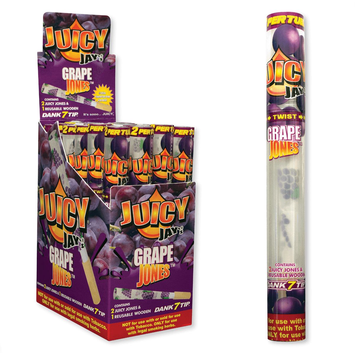 Papers Juicy Jays Jones Pre-Rolled Cone Grape 2Pk 24 Ct. Display