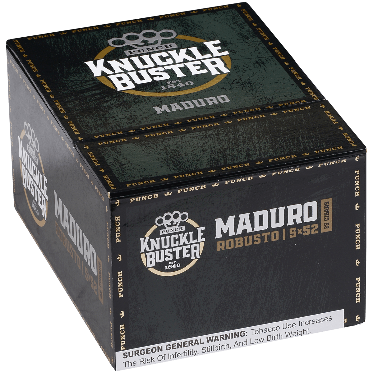 Punch Knuckle Buster Maduro Robusto 25 Ct 5 X 52 Bx