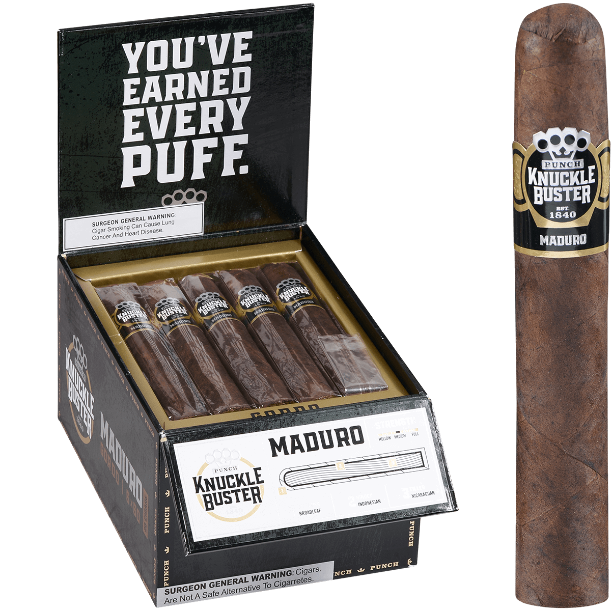 Punch Knuckle Buster Maduro Gordo 20 Ct. 6X60 Bx