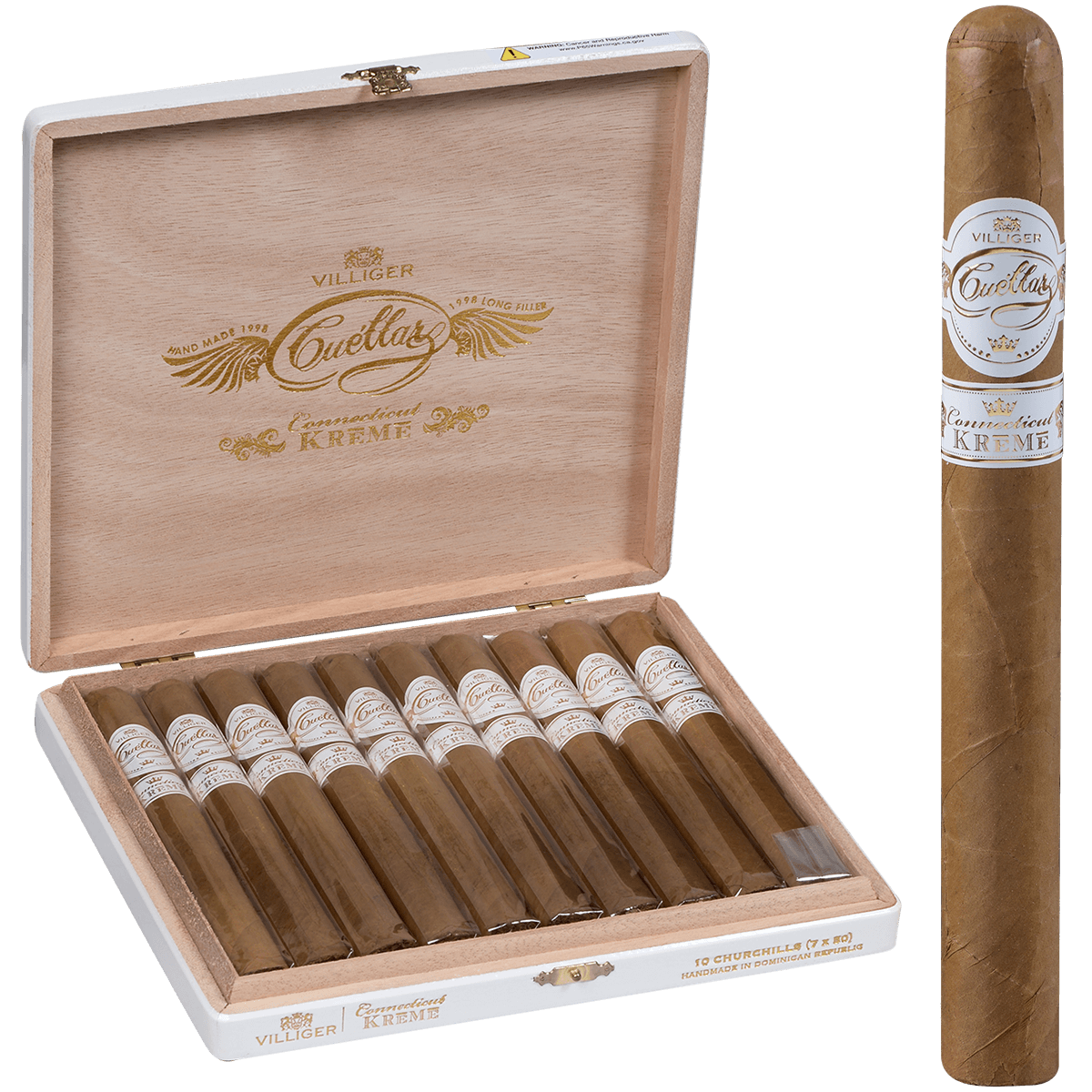 Villiger Cuellar Conn. Kreme Churchill 10 Ct. Box 7.00X50