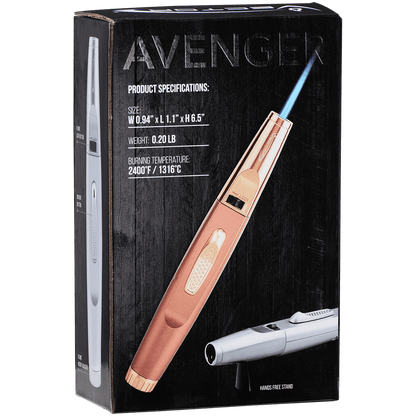 Lighter Vector Avenger Single Jet Torch Black Chrome Matte