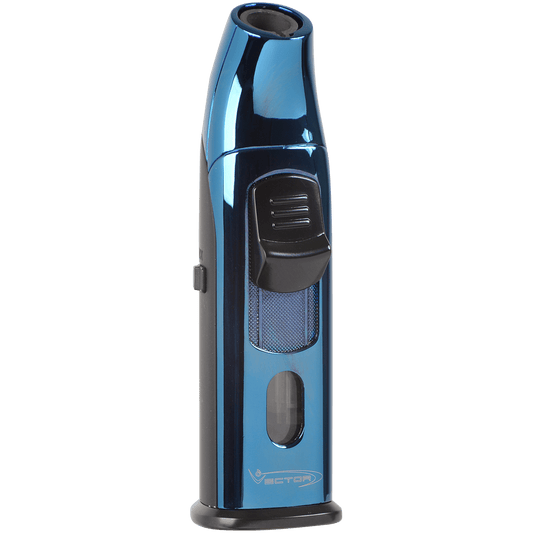 Lighter Vector Aztec Single Torch WPunch Sparkel Blue