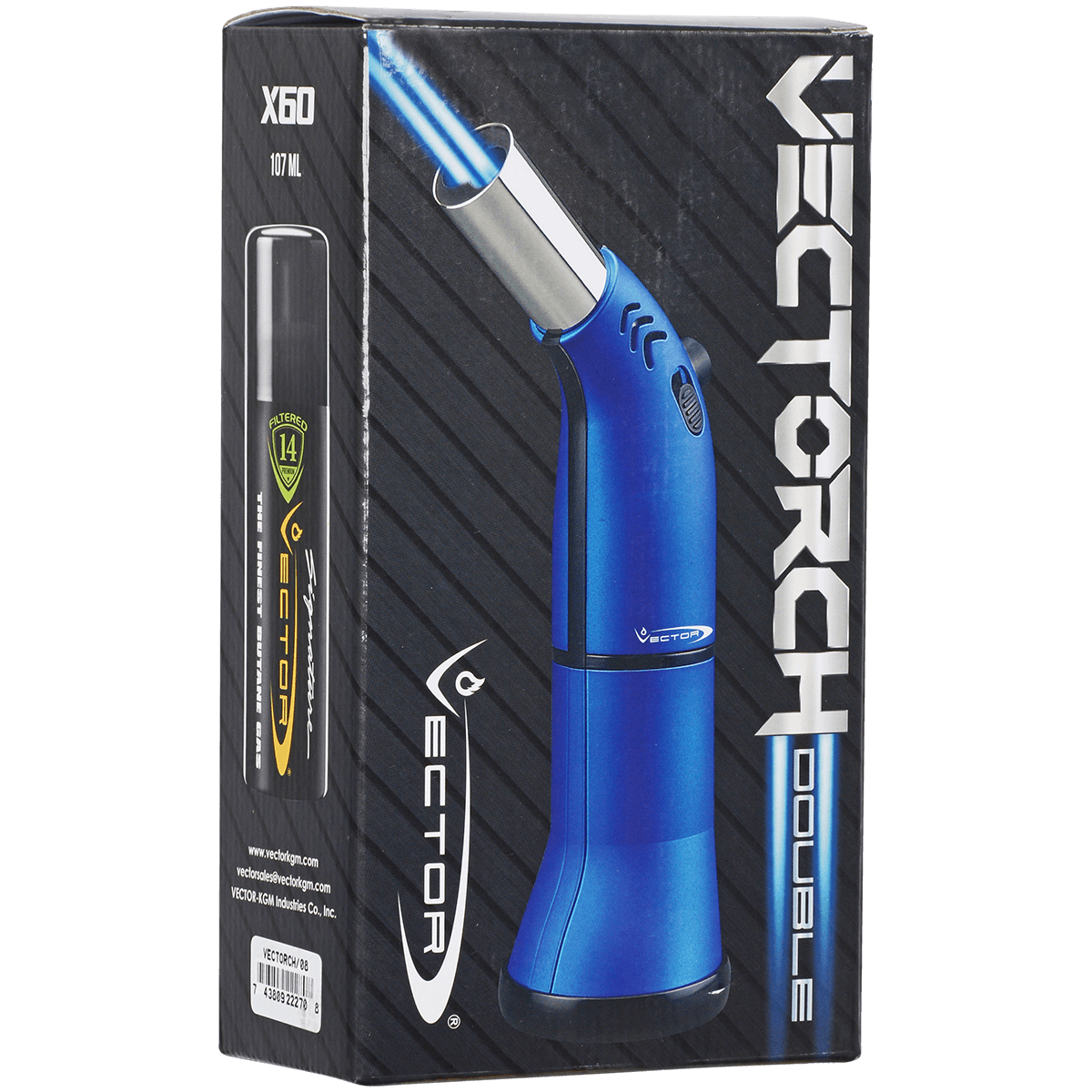 Lighter Vector Vectorch Double Flame Black Matte