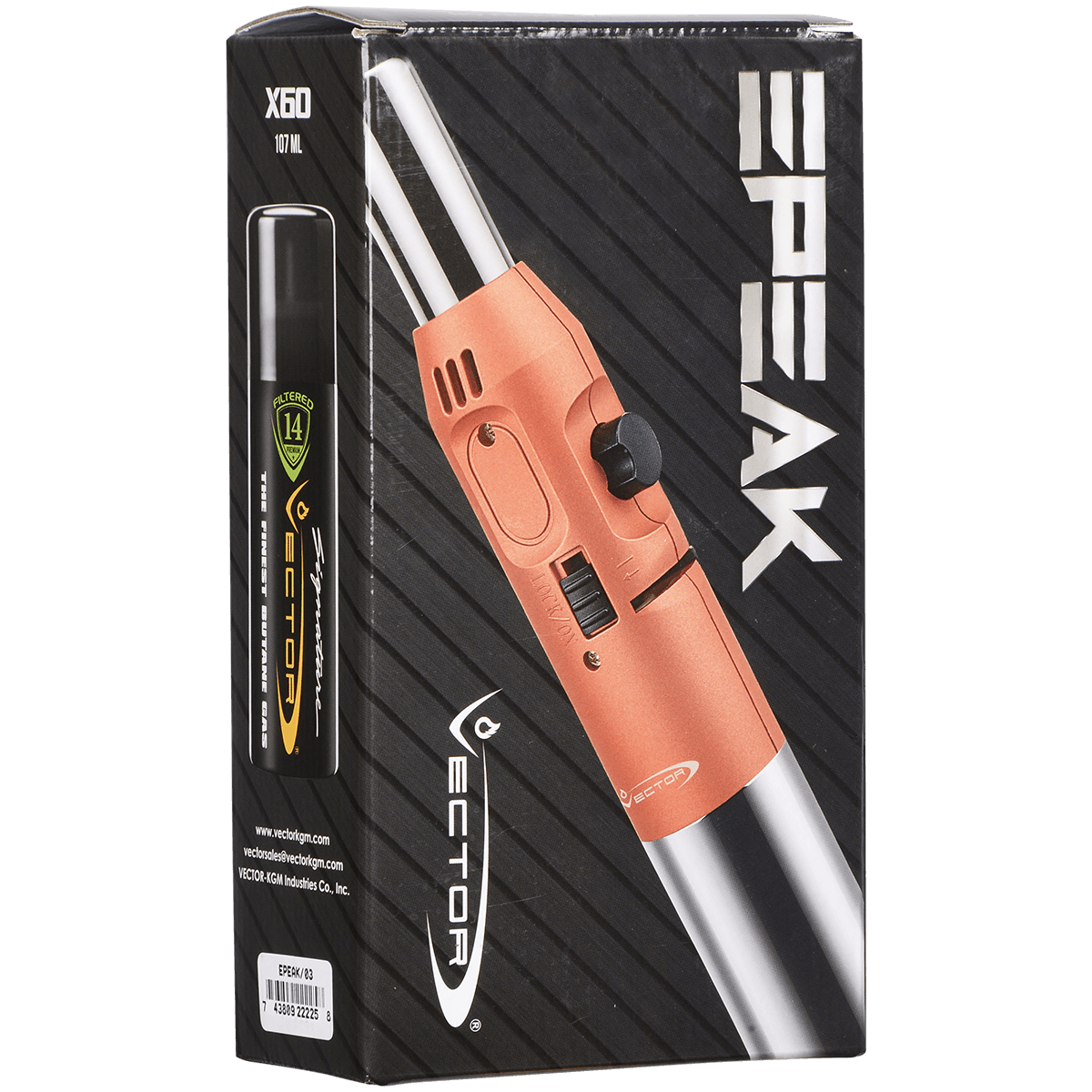 Lighter Vector Epeak Single Torch Silver Matte