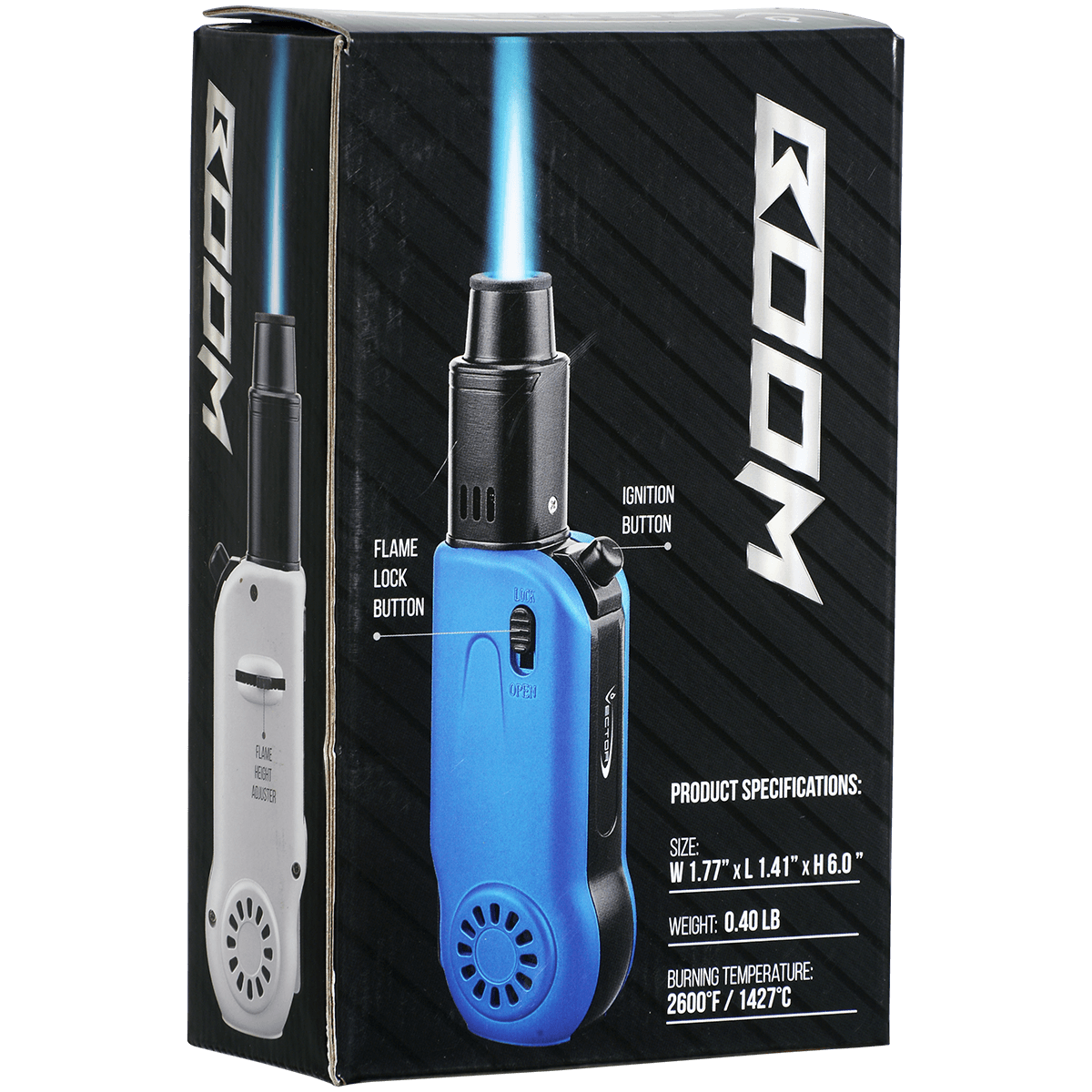 Lighter Vector Boom Single Torch Black Matte