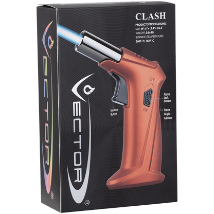 Lighter Vector Clash Single Torch Blue Rubber Matte