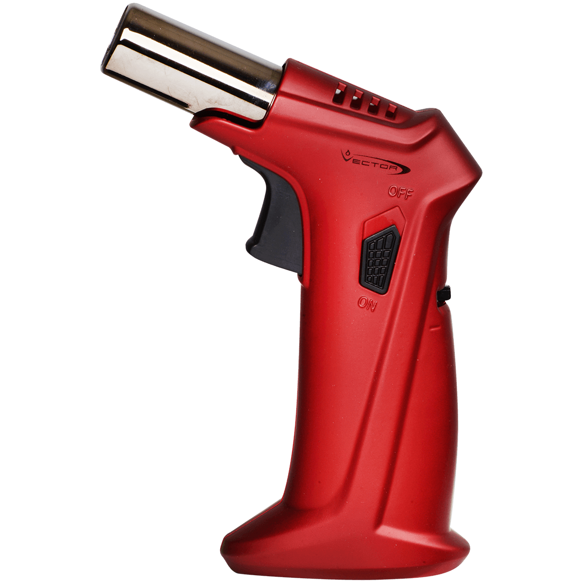 Lighter Vector Clash Single Torch Red Rubber Matte