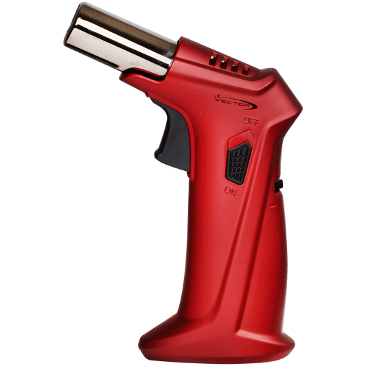 Lighter Vector Clash Single Torch Red Rubber Matte