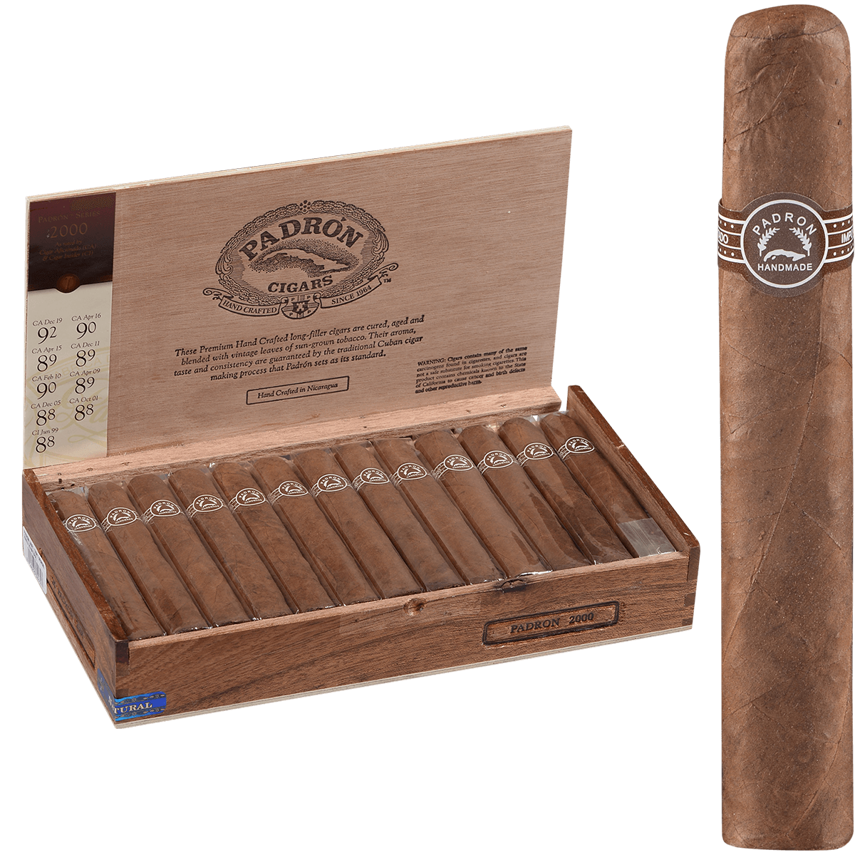 Padron 2000 Natural 26 Ct. Box 5.00X50
