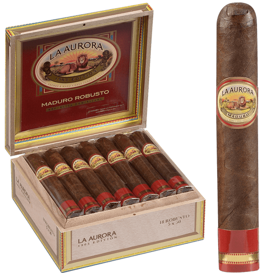 La Aurora Preferidos Ruby Maduro Robusto 18 Ct. Box 5.00X51