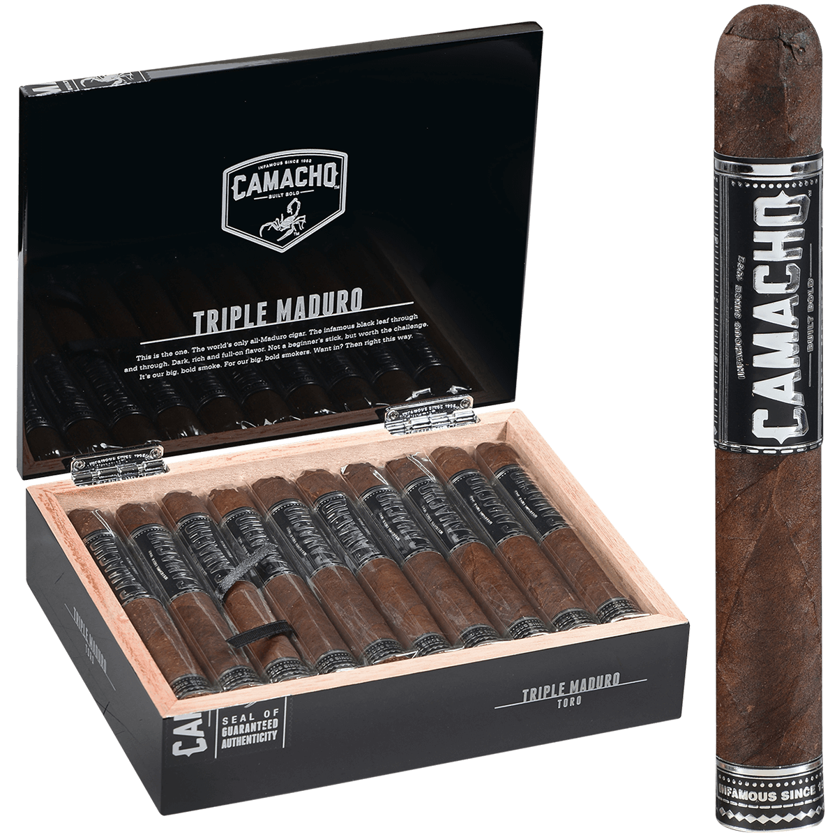 Camacho Triple Maduro Toro 20 Ct. Box 50 X 6