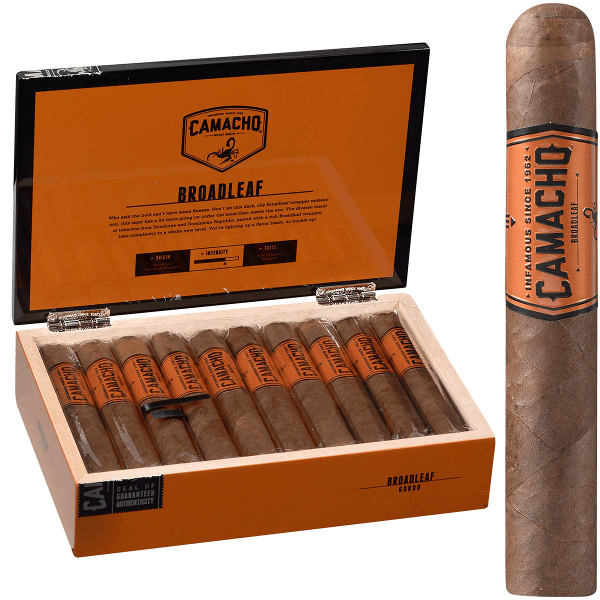 Camacho Broadleaf Gordo 20 Ct. Box 6.00X60