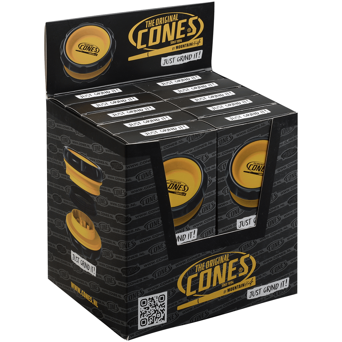 The Original Cones Plastic Grinder 10 Ct. Display